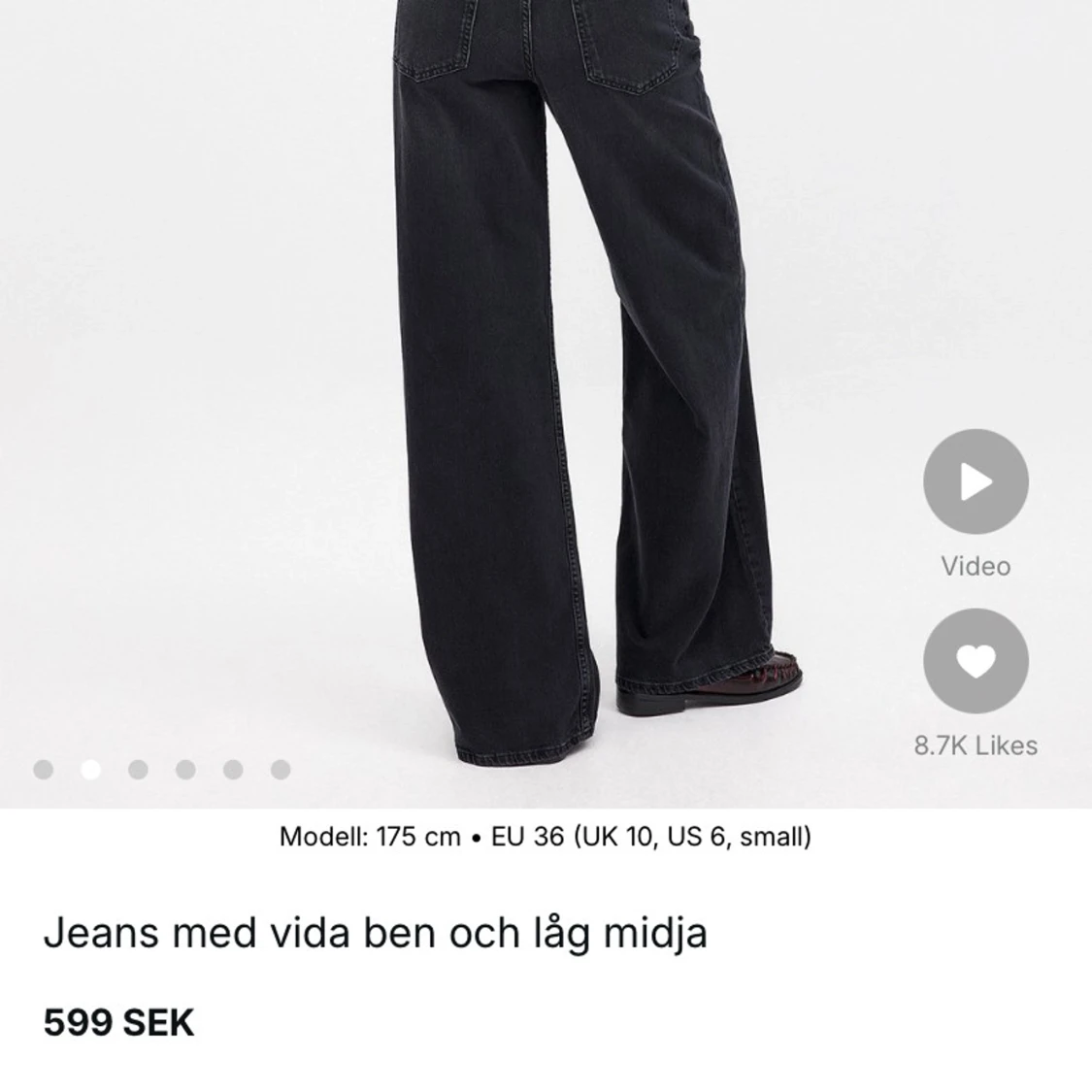Svarta jeans med vida ben - 1