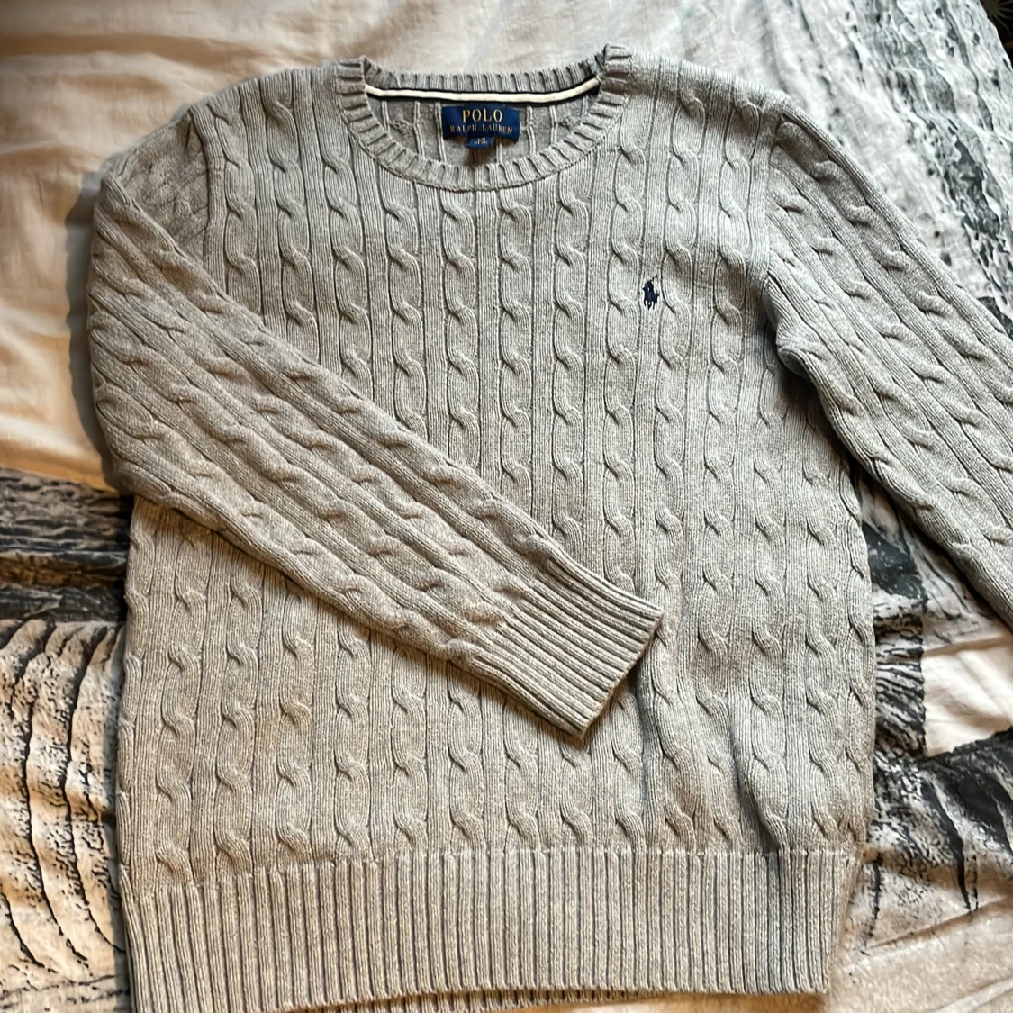 Grå stickad tröja från Polo Ralph Lauren - 4