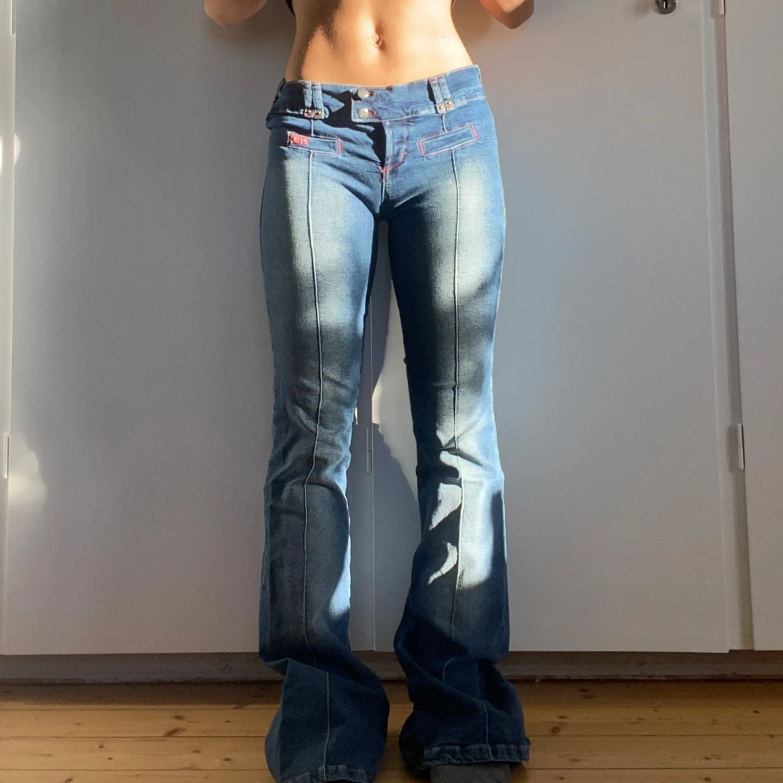 Lågmidjade bootcut jeans  - 90