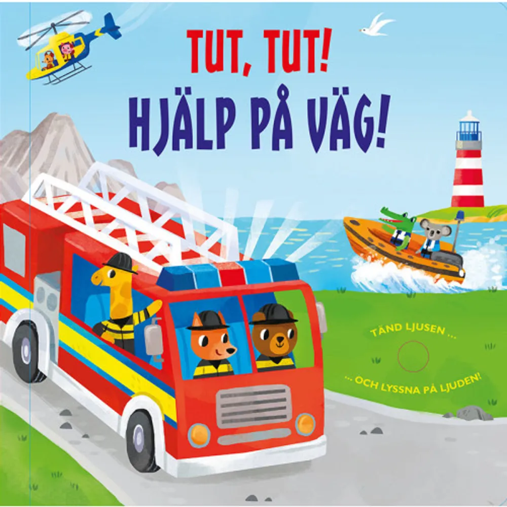 Dags för utryckning! Tryck på knapparna så får du se ljusen och höra ljuden när fordonen åker iväg på uppdrag.    Format Board book   Omfång 10 sidor   Språk Svenska   Förlag Tukan Förlag   Utgivningsdatum 2023-08-04   Medverkande Kathryn Selbert   Medverkande Marie Helleday Ekwurtzel   ISBN 9789180377799  . Böcker.