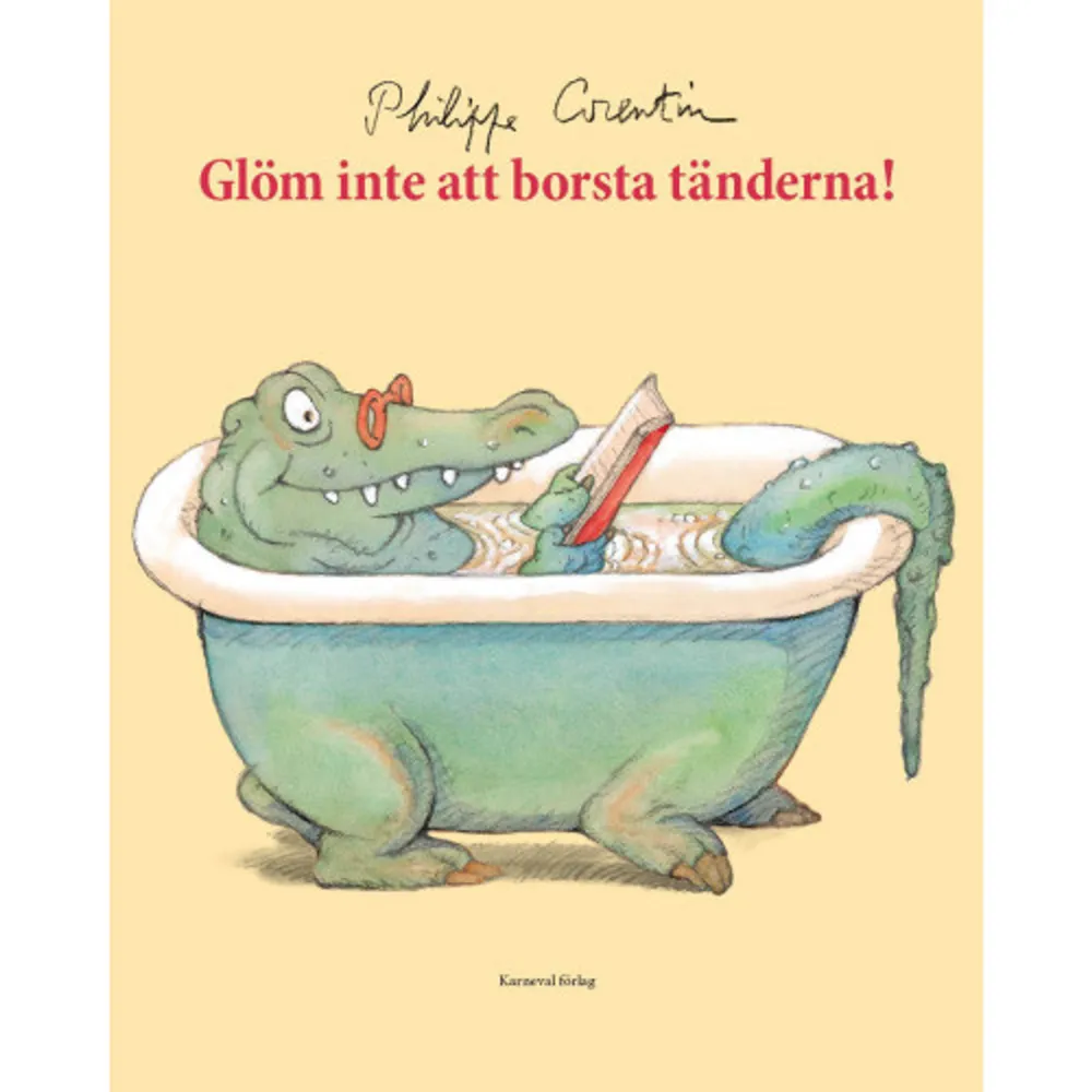 En av den franska barnlitteraturens grand ol' men, Philippe Corentin, återintroduceras nu i Sverige med sin senaste bok (tidigare har endast en av författarens och illustratörens många verk utkommit). Den inleds med en dialog mellan en krokodildotter och en krokodilpappa. - Säg pappa, varför äter man aldrig såna? - Vad är det man aldrig äter? - Småflickor ... Jag skulle så gärna äta en nån gång. - Det smakar inte gott. Det är för sött. - Säkert pappa, men det skulle vara roligt att åtmin­stone få smaka på en. - Men du, jag tror att det finns en här intill, hos vår granne i trappen. Gå dit du men kom ihåg att jag varnat dig, det är äckligt sött ... Därefter smyger krokodildottern in i sin grannfamiljs vardagsrum, på jakt efter sitt byte ...    Format Inbunden   Omfång 26 sidor   Språk Svenska   Förlag Karneval förlag   Utgivningsdatum 2016-07-19   Medverkande Philippe Corentin   Medverkande Erik Wijk   ISBN 9789187207730  . Böcker.