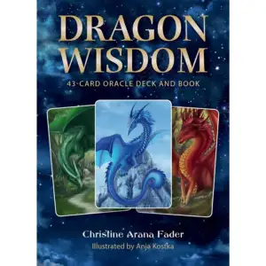 Each of the 43 cards features full-color dragon artwork that allows you to experience and activate dragon energies and use them on an intuitive level.  The accompanying guidebook details the message of each dragon card and offers meditative journeys and practical information on how to let dragon energy into your life, including how to meet your personal dragon.  Since the beginning of time, dragons have been the world’s wisdom keepers. In times of transition, when power and wisdom are necessary to transform and renew, they are here to assist us, offering spiritual knowledge and genuine love to guide us. They stand by humanity as soul companions, advisers, and friends, giving us freedom, strength, and courage for everyday life.  In this full-color oracle set, Christine Arana Fader offers a hands-on way to deeply connect with the spiritual wisdom of dragons. Each of the 43 cards features beautiful artwork to allow you to experience and activate dragon energies and use them on an intuitive level. The accompanying guidebook details the message of each card and offers meditative journeys into the world of dragons and practical information on how to let dragon energy into your life, including how to meet your personal dragon. The book also explains how, in addition to individual messages, the cards hold an even more valuable treasure: a guide to spiritual perfection, making this not only a deck for divination and guidance but also an effective tool for spiritual development.  Offering a path into the mystical and magical world of dragons, this deck allows each of us to awaken our own inner magic and be enchanted by the truthfulness of open-hearted dragon wisdom and love.