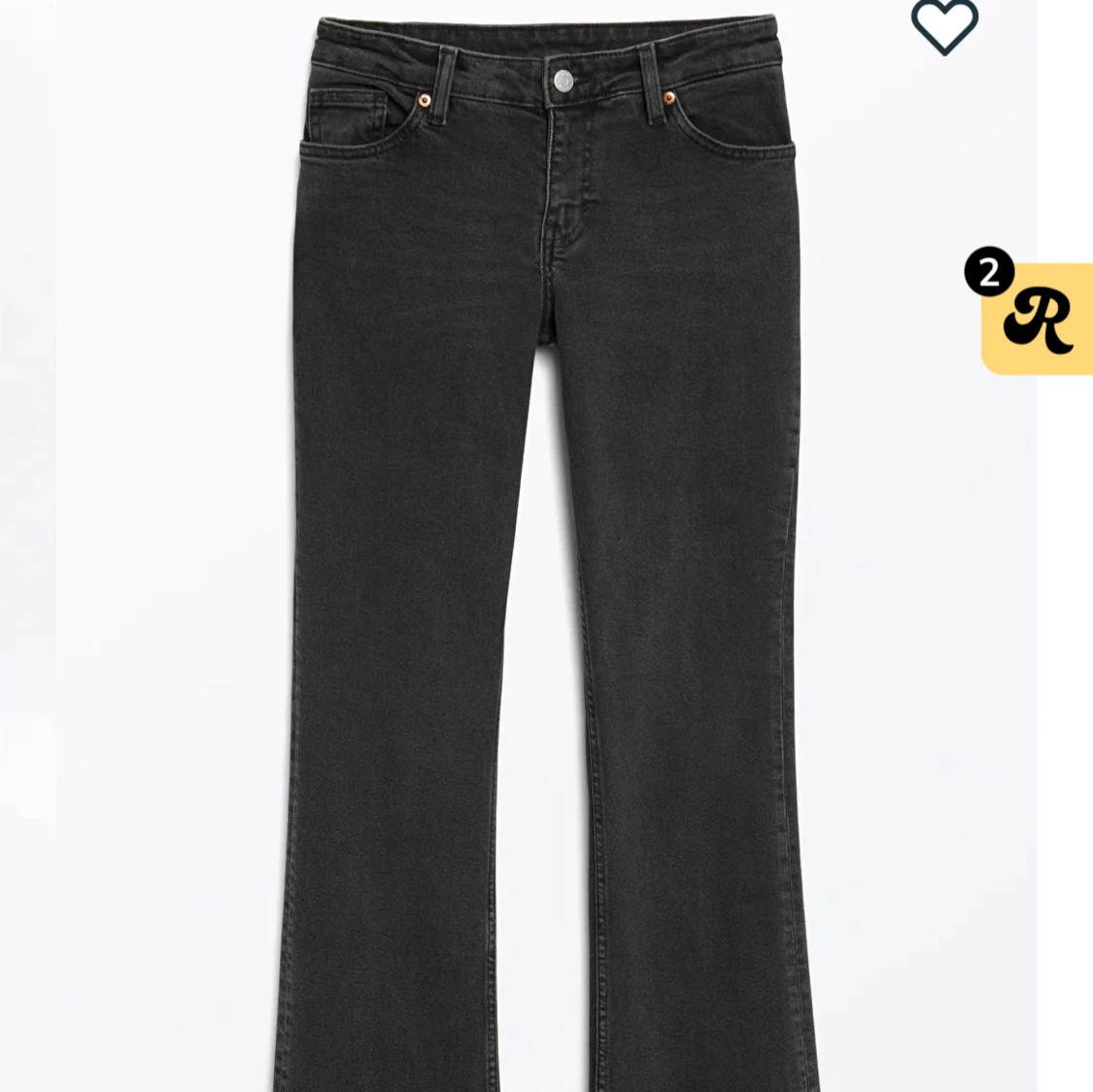 Svarta lågmidjade jeans😋💕