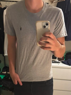 Grå t-shirt från Polo Ralph Lauren - Snygg grå t-shirt från Polo Ralph Lauren med klassisk rund hals. 