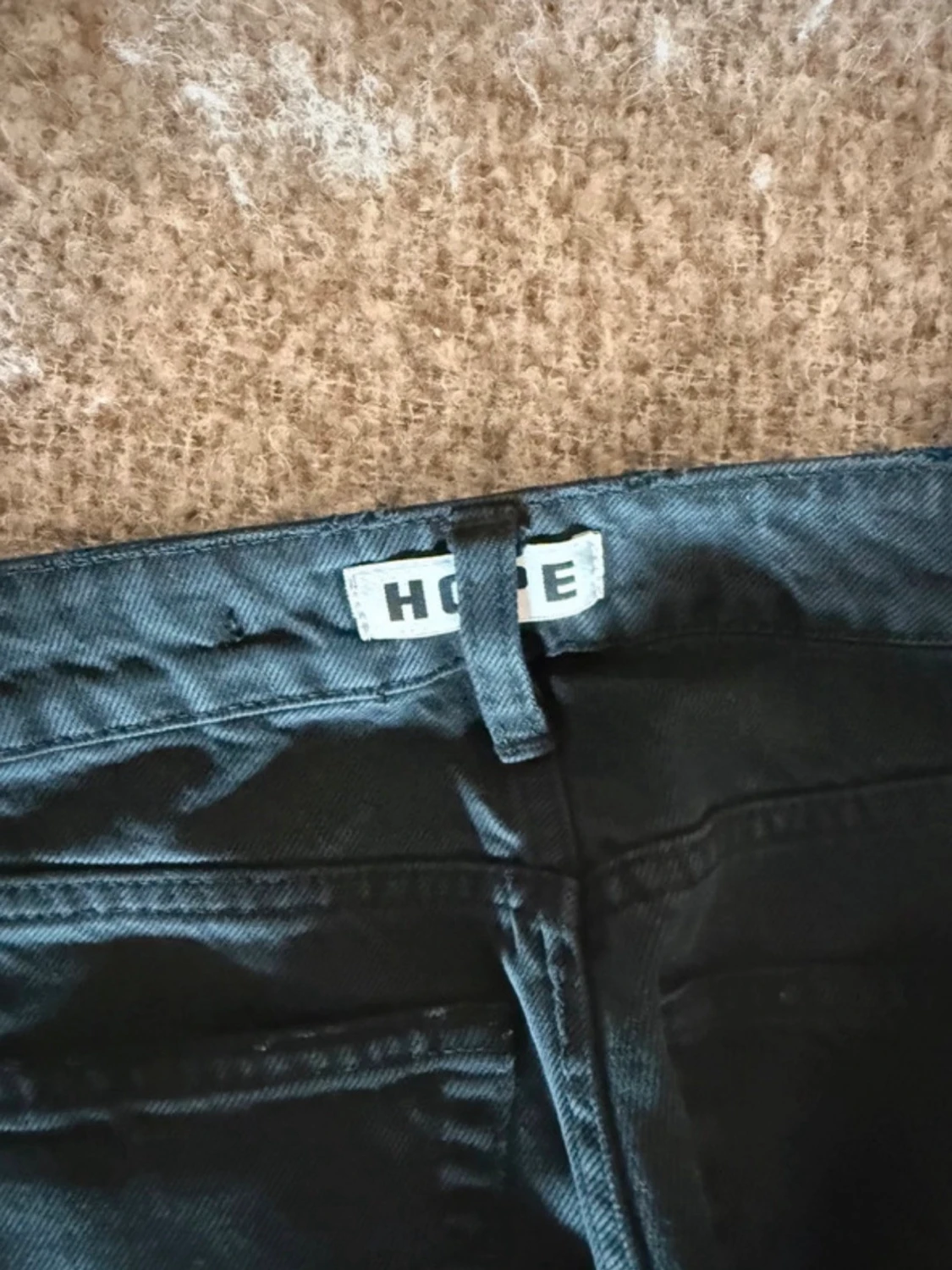 Svarta raka jeans med hög midja - 2