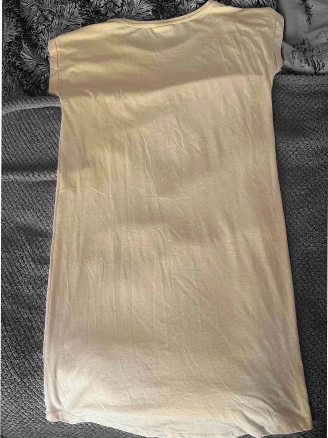Ljusgul enkel t-shirtklänning - 4