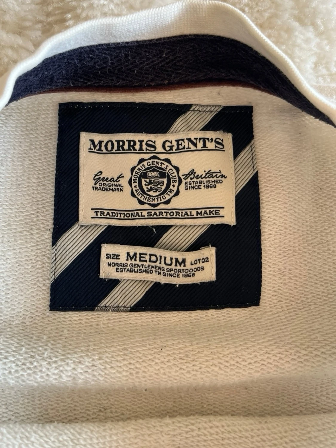 Morris sweatshirt med tryck i offwhite - stl M - 5