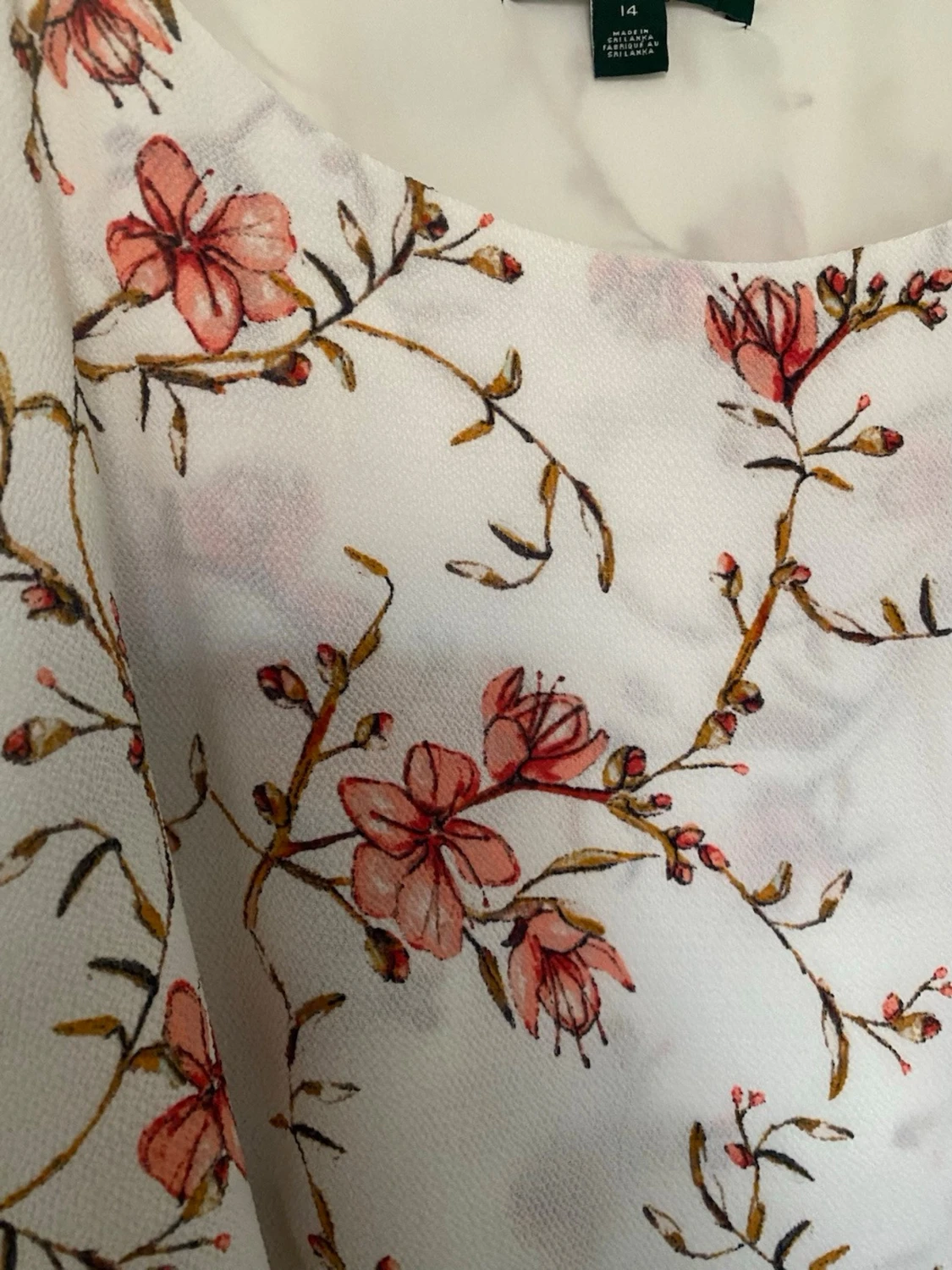 Vit blommig långklänning Lauren Ralph Lauren - 2