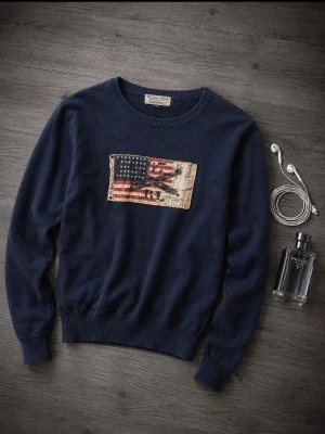 Mörkblå tröja Polo Jeans Company - Sällsynt tröjan från Ralph Lauren från deras sidolinje polo jeans. Storlek M. 