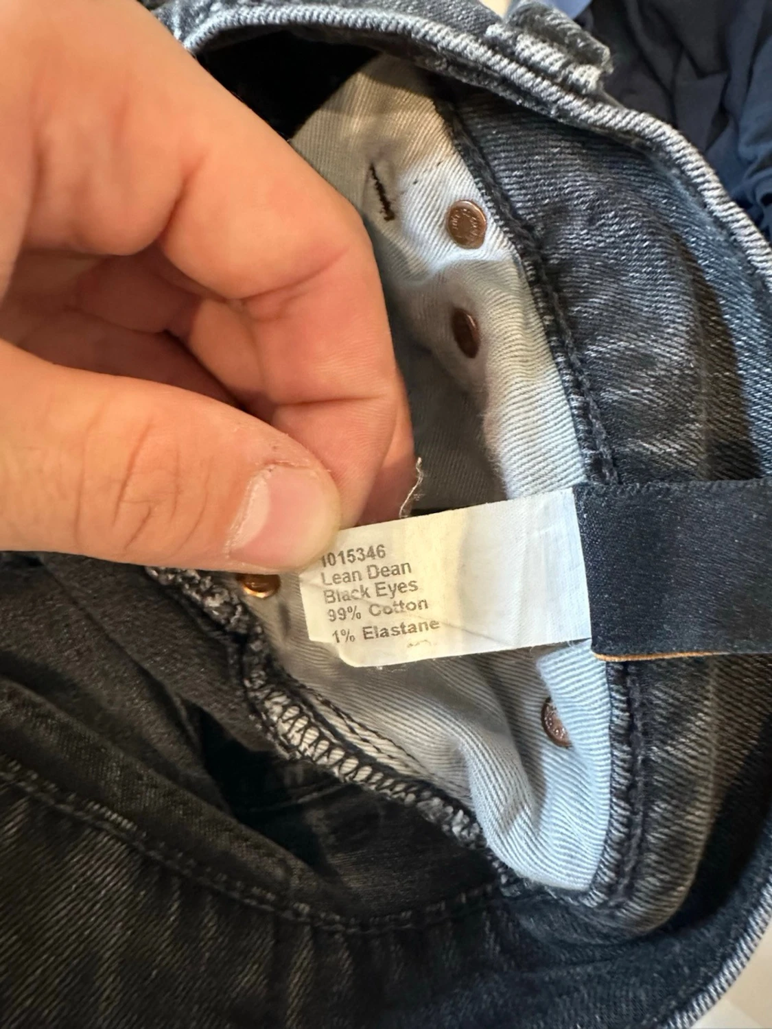Mörkgrå raka jeans - 3