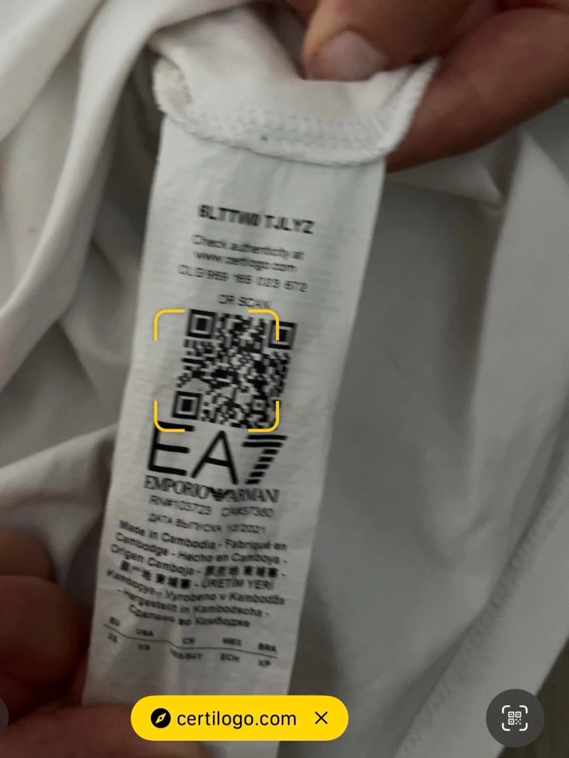 Vit EA7 Emporio Armani t-shirt - 5