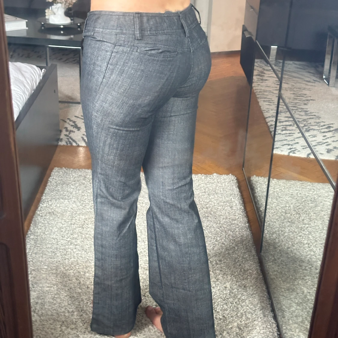 Grå kostymbyxor  - 90