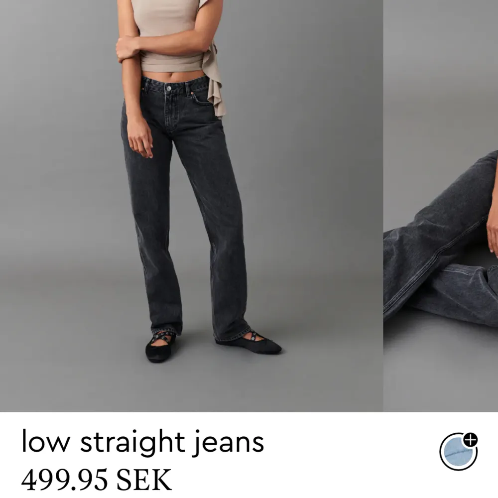 Lågmidjade jeans ifrån Gina använda 4 gånger så i bra skick. Köpt för 499kr. Jeans & Byxor.