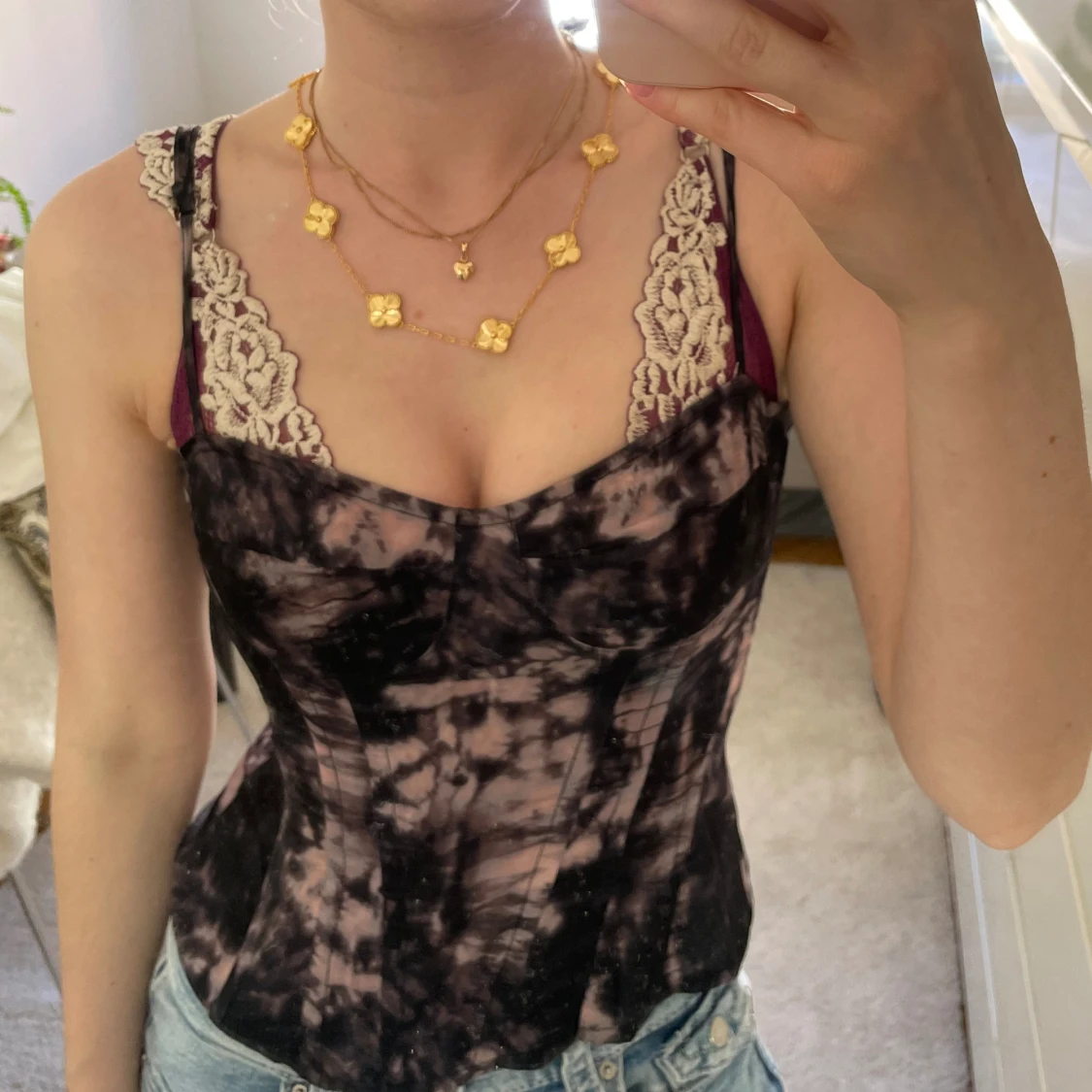 Corset topp svart  - 90