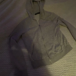 FBsister grå zip hoodie - Den är kort, kommer ungefär till magen, storlek S men funkar XS också. Ljus Grå. Funkar bra för kall väder!
