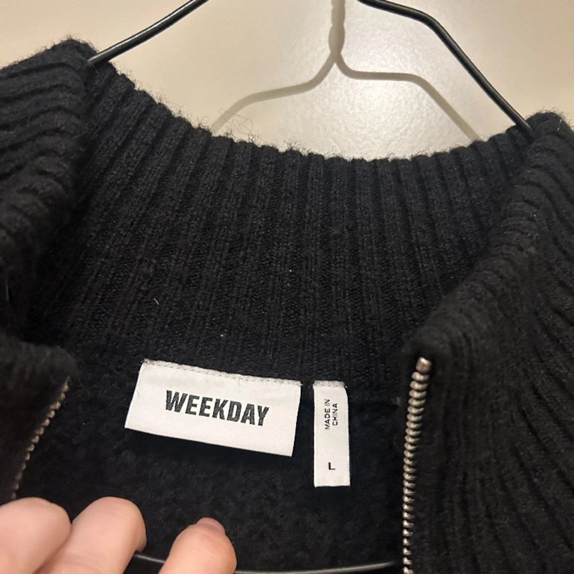 Stickad zip tröja - 91