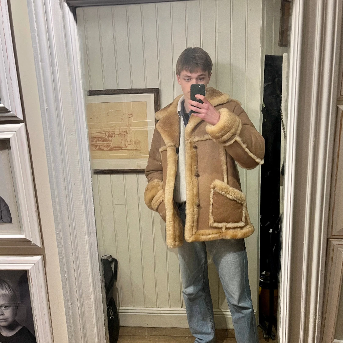 Men’s Shearling Sheepskin Coat - 91