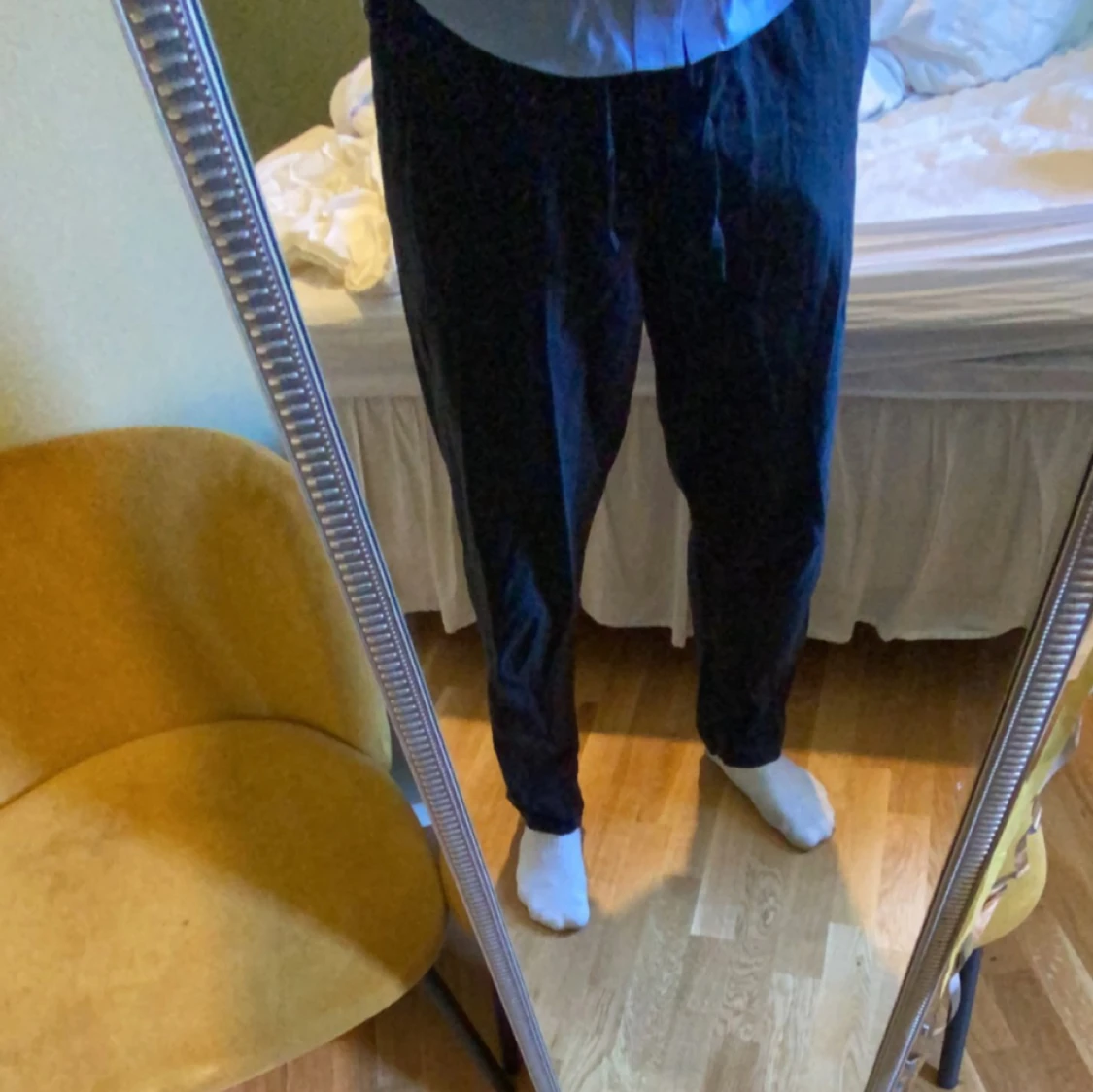 Svarta Linnebyxor  - 90