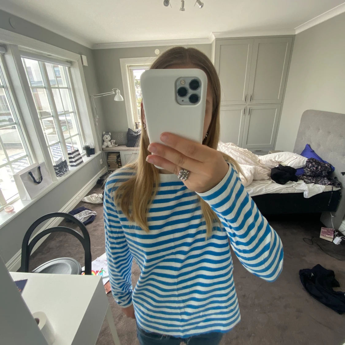 Blårandig tröja ❣️