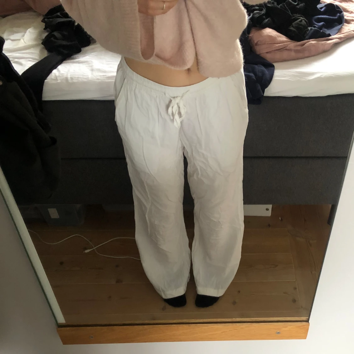 Vita Linnebyxor  - 92