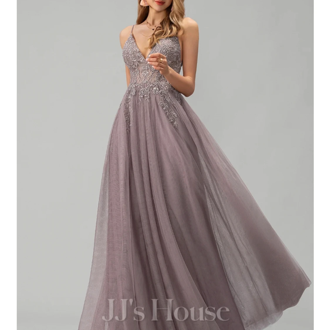 Ljusblå balklänning  - 90