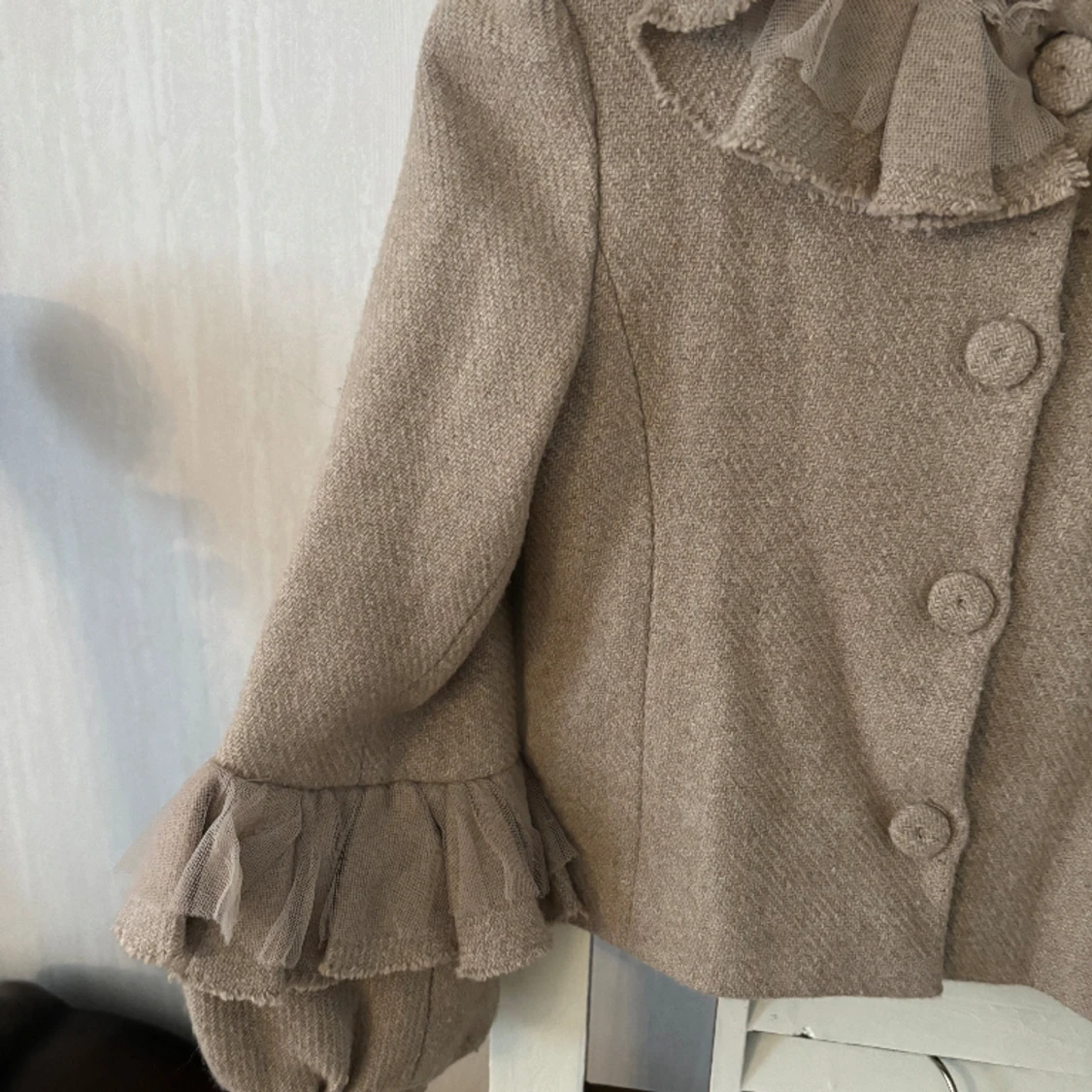 Larrana vår höst jacka exklusivt material med basker mössa nyskick - 91