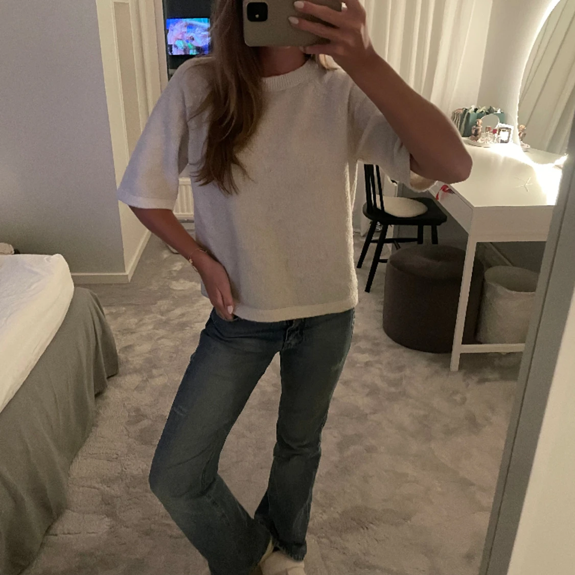 Stickad T-shirt  - 90