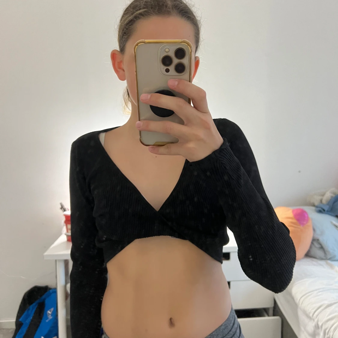 Långärmad ”Monki” tröja (svart) - 92