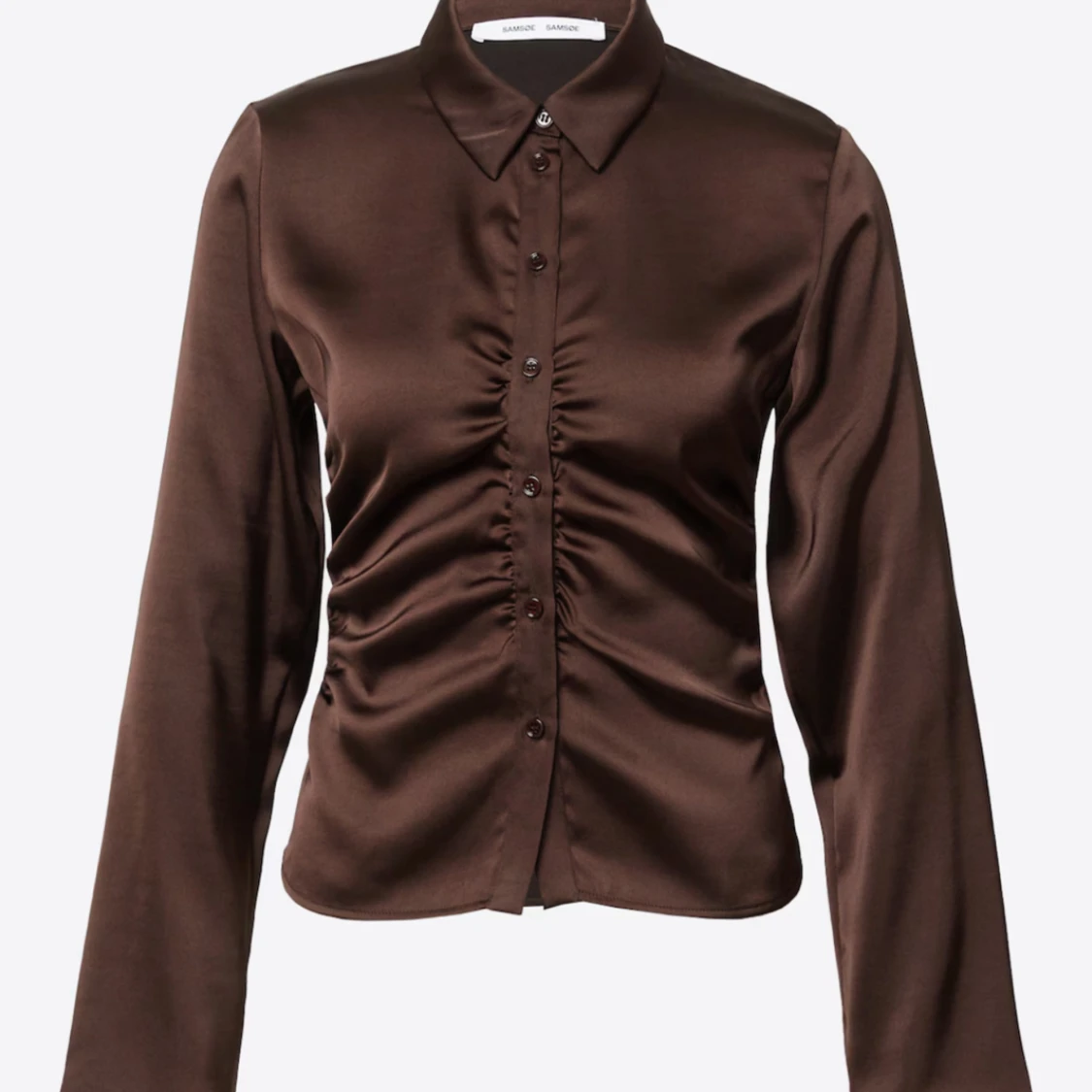 brun satinskjorta