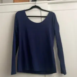 Säljer denna jätte fina mörkblåa tröjan med hål i ryggen. Den kommer inte till användning så jag tänker sälja den :) 