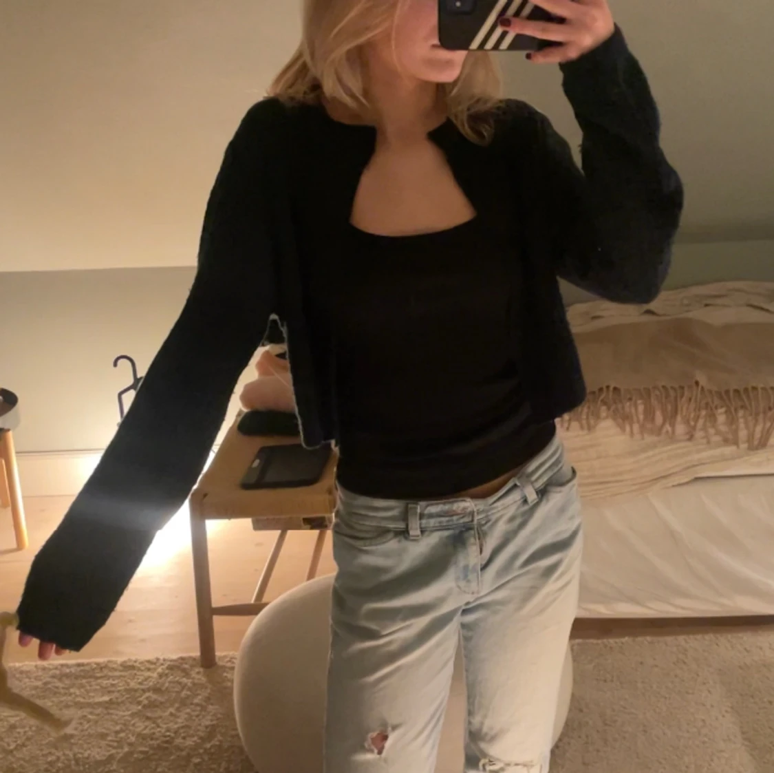 Mörkblå kofta - 90