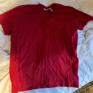 En helt vanlig röd tröja från weekday, i fint använt skick. Rätt så tunn i materialet 