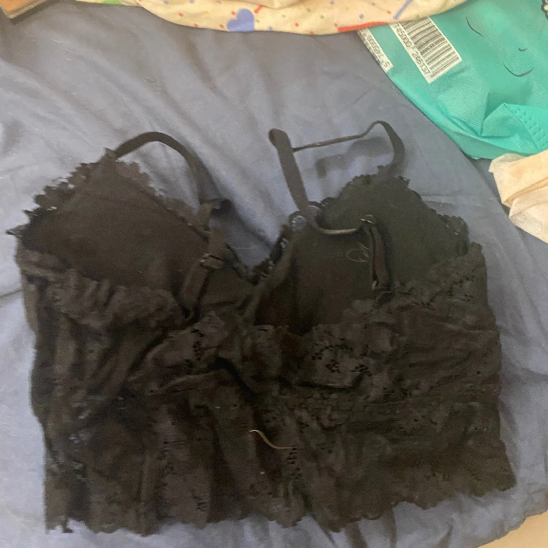 Svart spets topp - 91