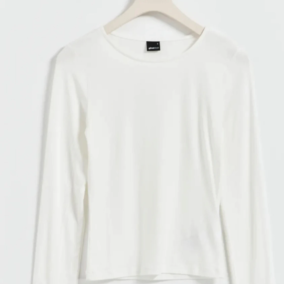 Långärmad vit tröja  - 90