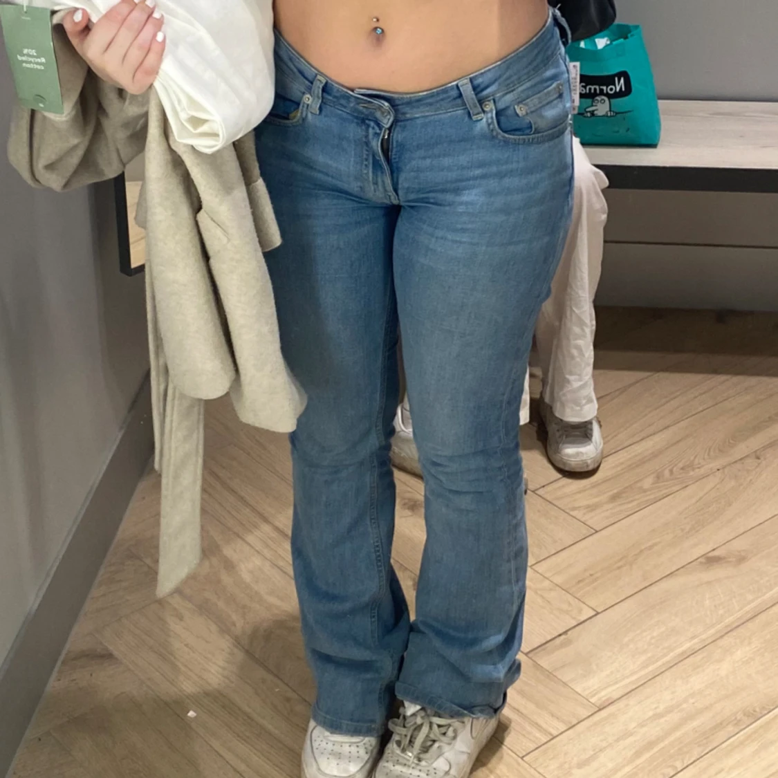 Lågmidjade bootcut jeans - 90
