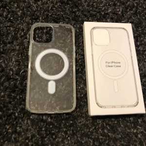 Ett helt nytt skal till iPhone 12pro Max  - Skalet är oanvänd och kartongen medföljer. Man kan ladda mobilen trådlöst med detta skalet. Materialet är hård plast.