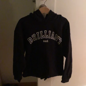 Hoodie - Säljer min söta Briljant no1 hoodie som tyvärr har blivit för liten. Är i jätte fint skick och mysig inuti. Är i st 134/140 (8-10Y) och är från Lindex. Hoodien har snören som går att knyta ihop till en knut.😊❤️