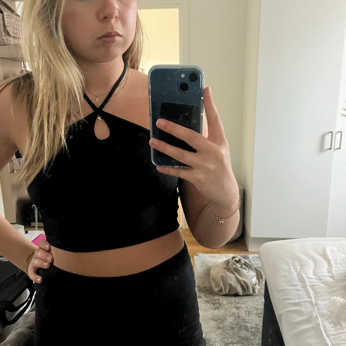 Svart topp med knytning🌟❤️‍🔥 - 90