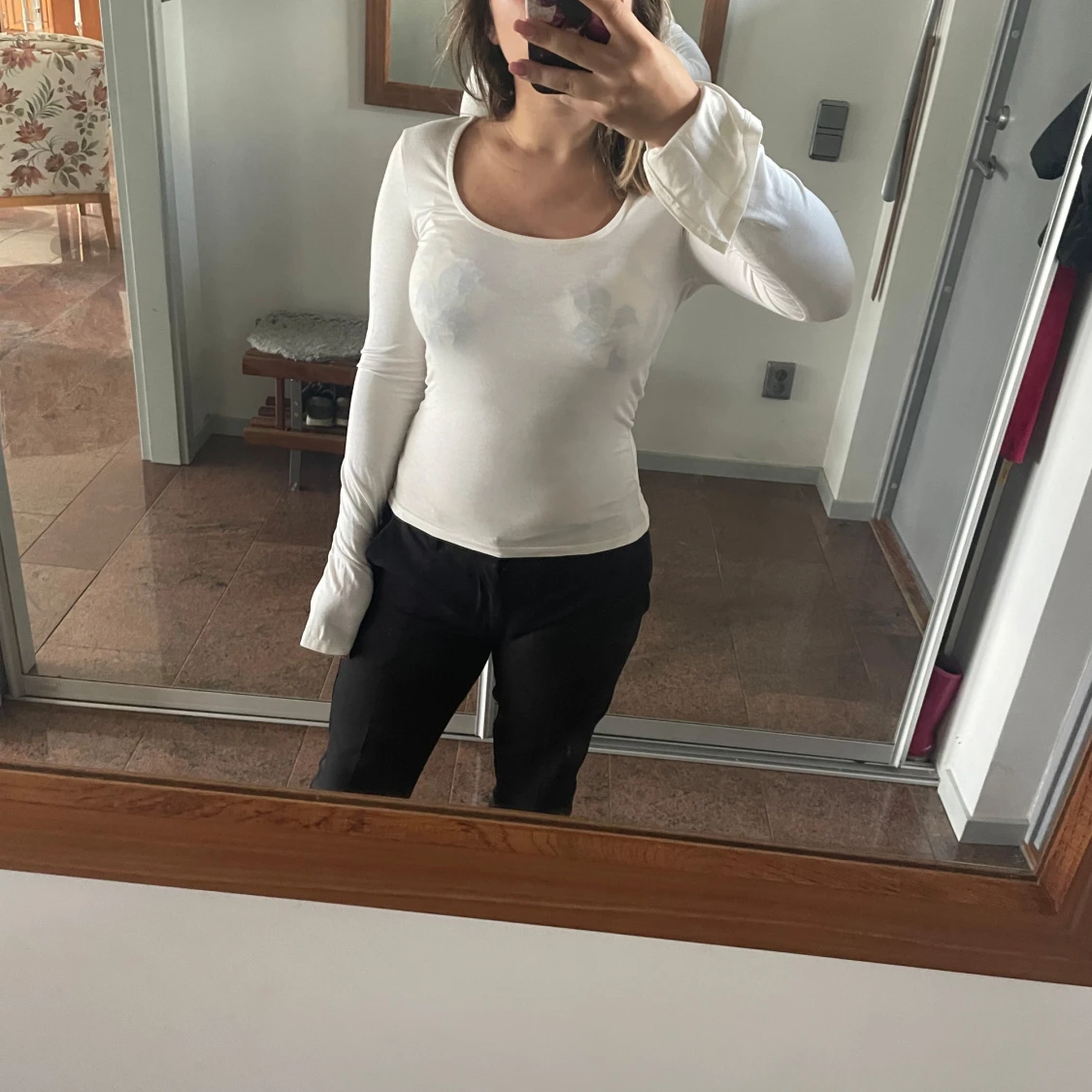 Vit super fin tröja från gina