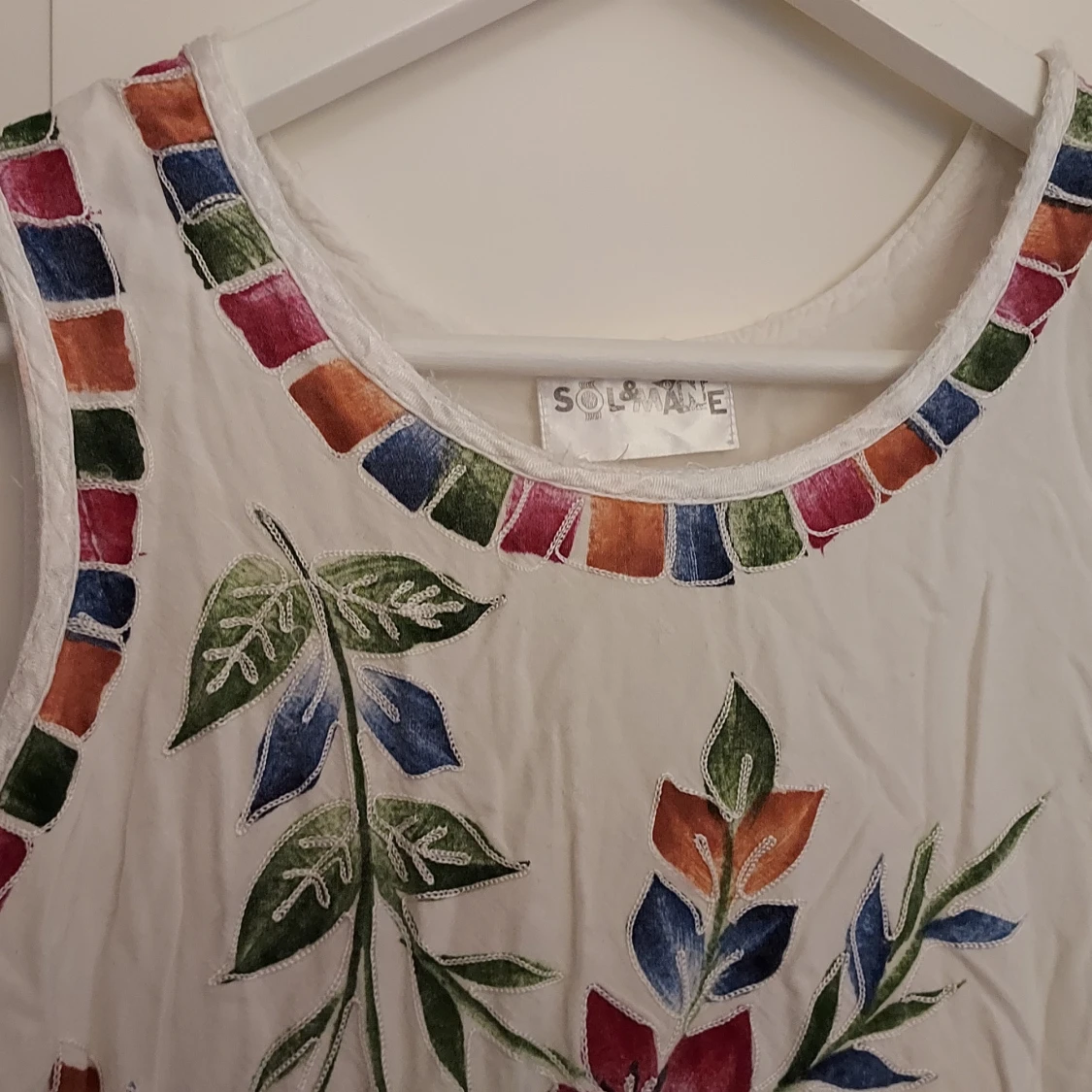 Lång blommig klänning - 90