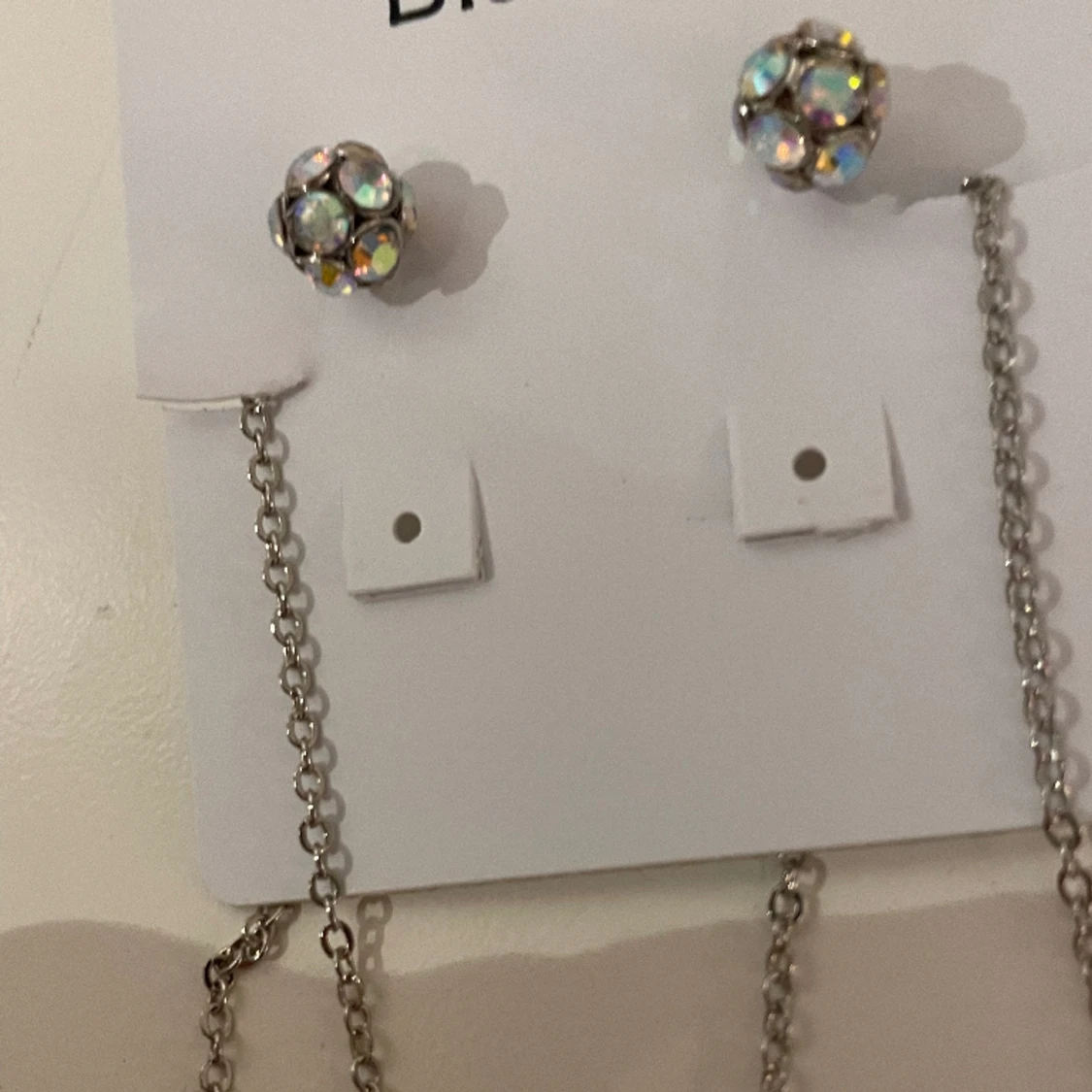 Guldhalsband med diakokula+örhängen med diskokula  - 90