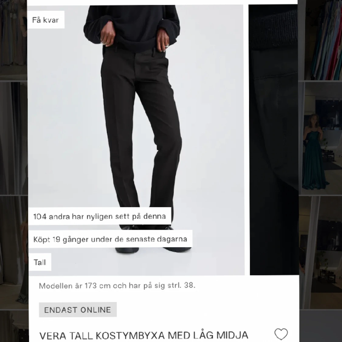 Vera tall kostymbyxa - 90