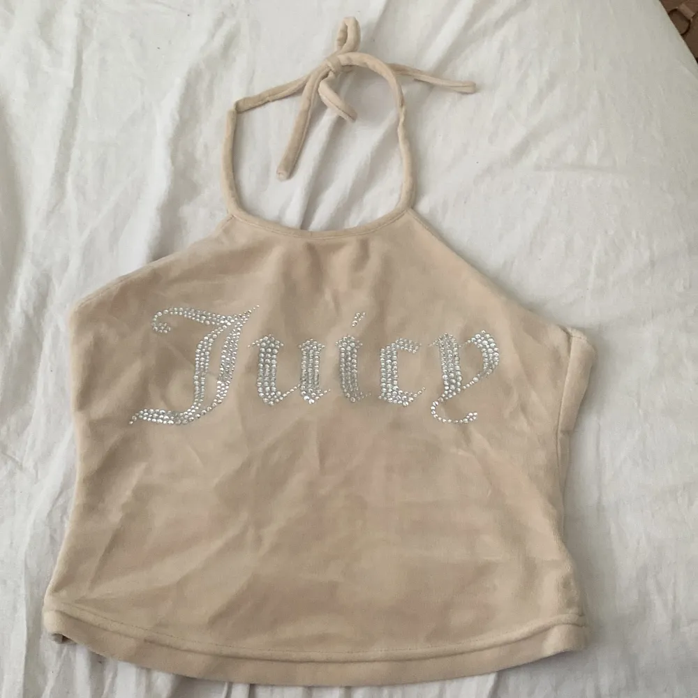 Beige juicy couture topp, sammets material . Toppar.