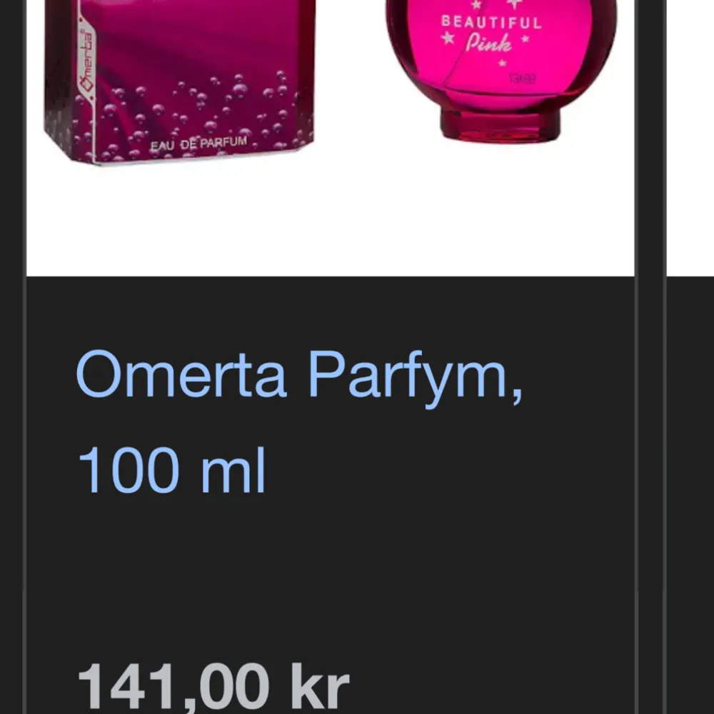 en väldigt söt parfym i 100ml säljer då den aldrig används pris kan diskuteras vid snabbaffär🩷. Övrigt.