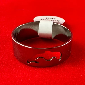 Vacker ring i rostfritt stål - En ring i rostfritt stål med en diameter på ca 19 mm 