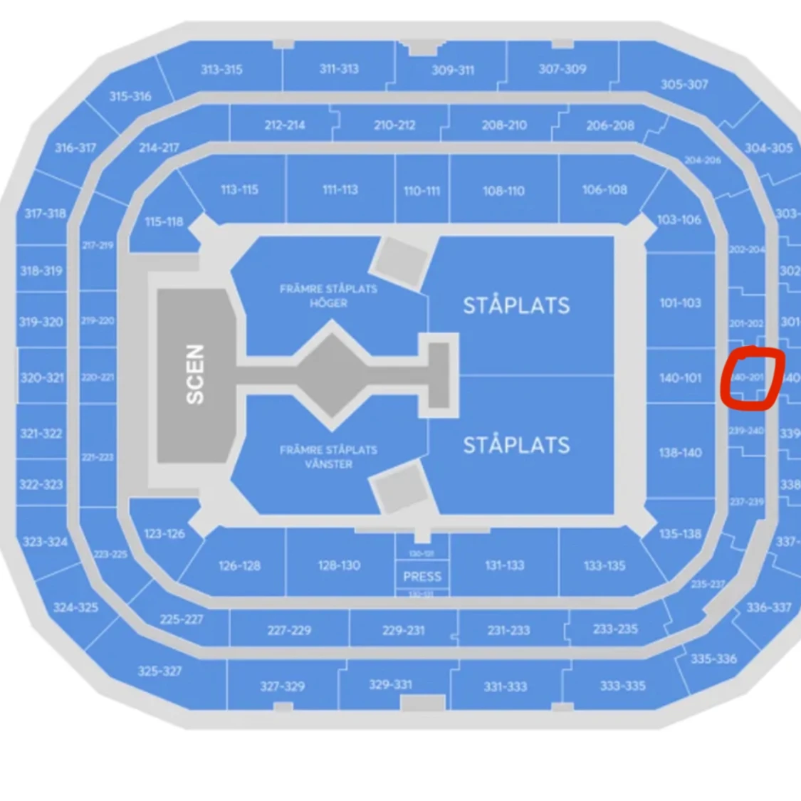 VIP biljetter Taylor Swift Eras Tour