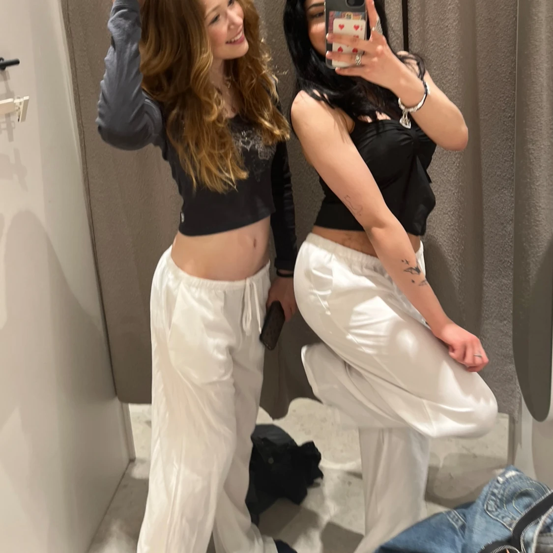 Lågmidjade Linnebyxor