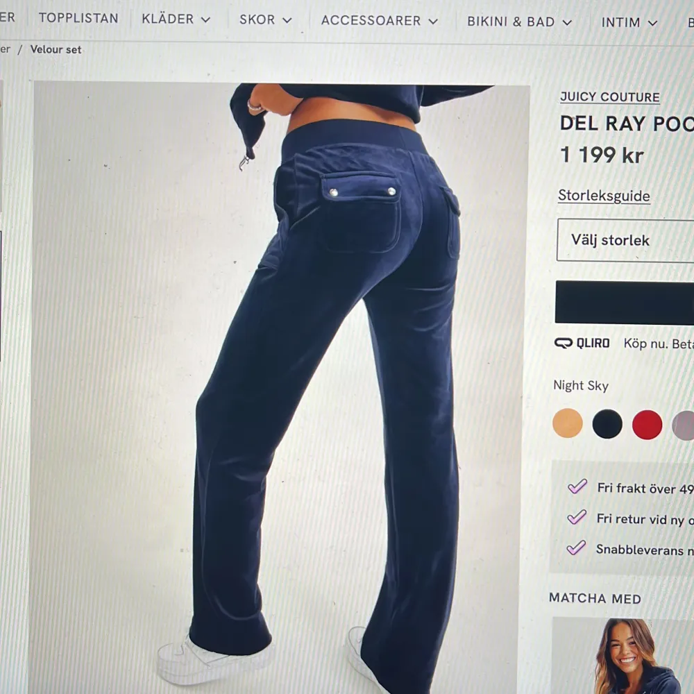 Så snygga och sköna byxor från juicy couture i färgen Night Sky, använda men inga defekter! Nypris: 1199kr. Jeans & Byxor.