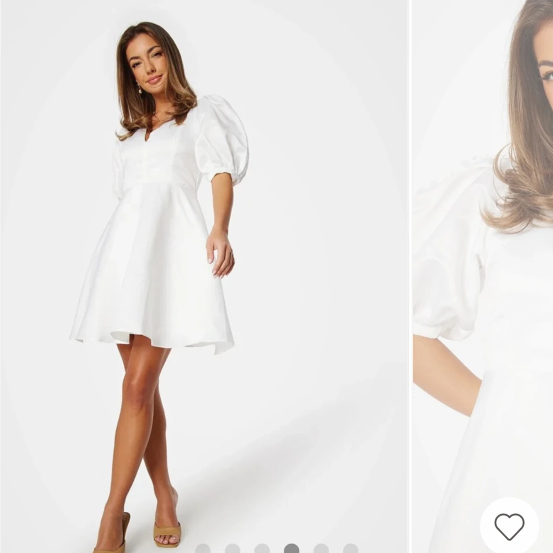 Vit puffig studentklänning - 93