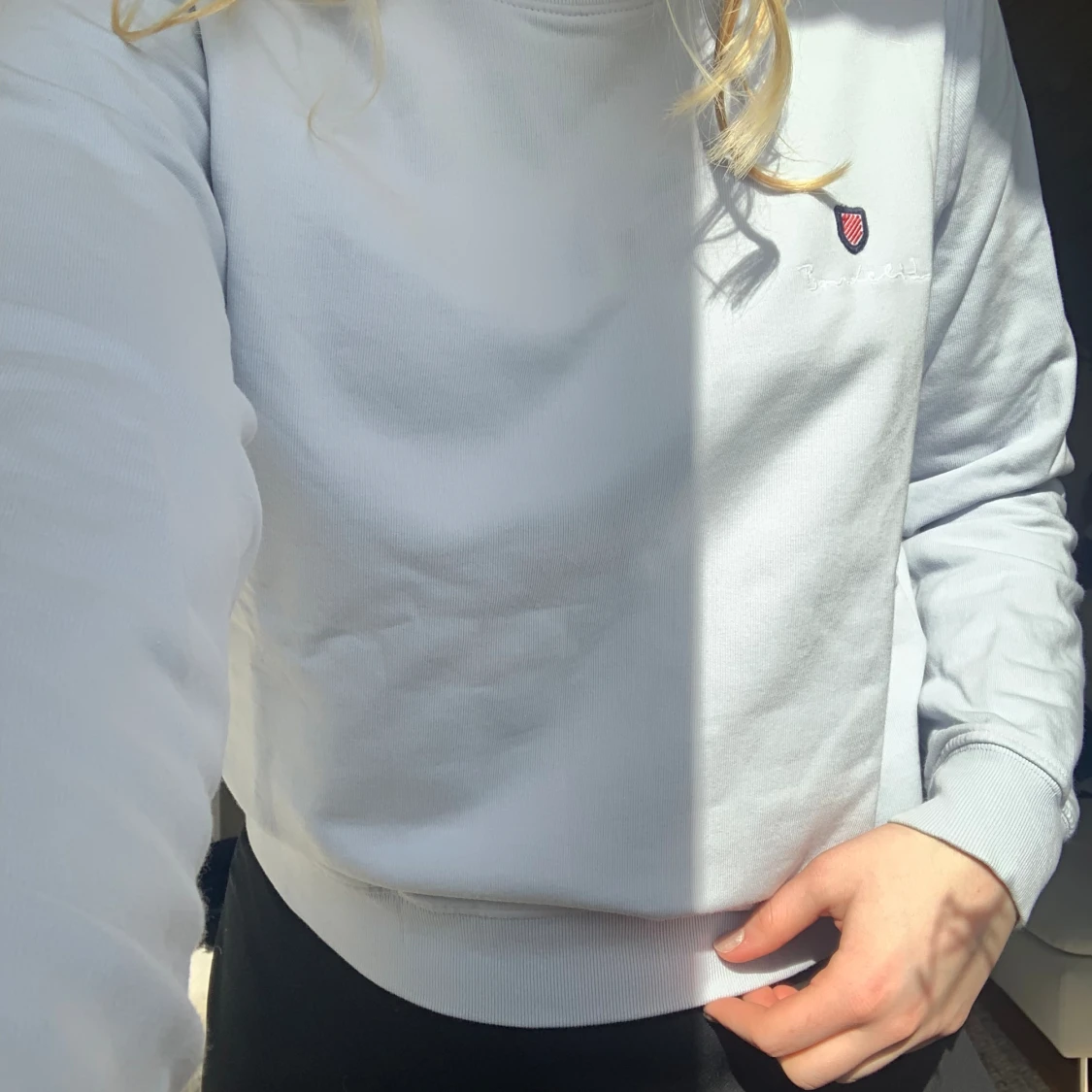 Ljusblå sweatshirt - 90